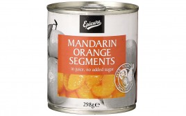 Epicure Mandarin Orange Segments In juice, no added sugar  Tin  298 grams